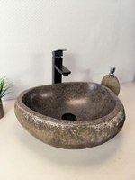 Раковина из речного камня RS-65959 46х37х15 из натурального камня