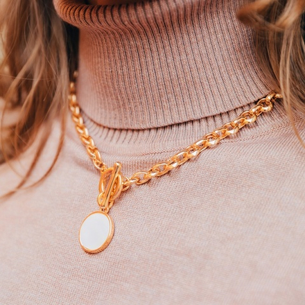 Колье Fiore Luna Bella White Shell BL6009 G