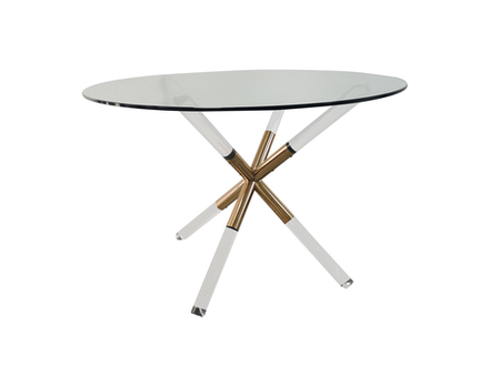 Стол обеденный Ist Casa Брайт, 110x110 см, прозрачный