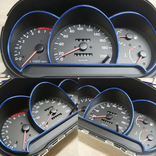 Колодцы для приборной панели авто Хёндай Акцент (хром синий)