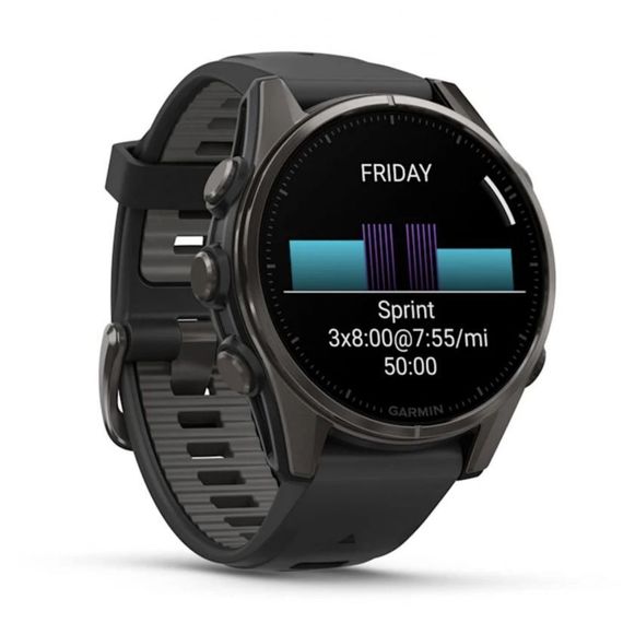 Garmin Fenix 8 43 мм AMOLED Sapphire – карбоново-серый титан