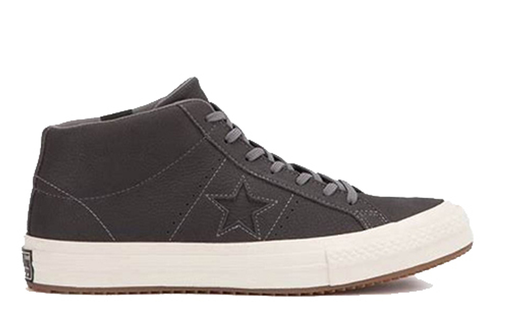 Converse One Star mid retro casual mid-top sneakers for men and women the same gray