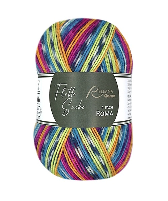 Пряжа Rellana Flotte Socke 4f. Roma (3220)