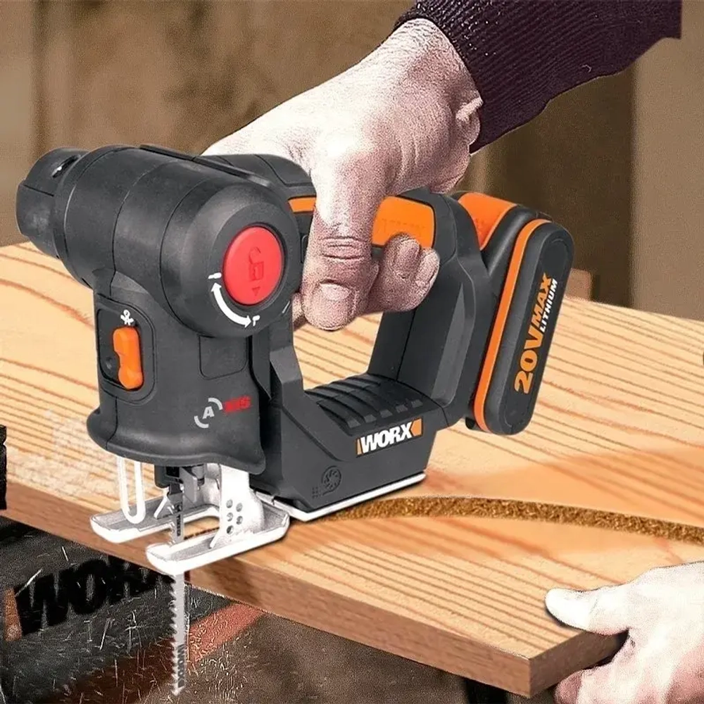 WORX WX550.1 аккумуляторный лобзик (2 x 2 Ач, ЗУ)