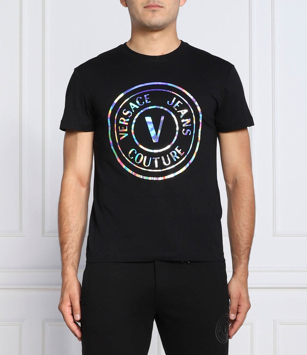 футболка Versace Jeans Couture - черный(73GAHG07CJ00G)