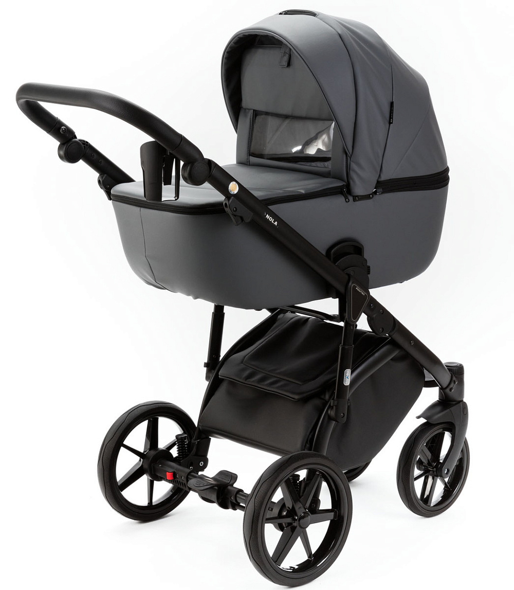 Детская коляска Adamex Nola Deluxe 3 в 1 N-SA32 (СЕРАЯ КОЖА)