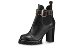 LOUIS VUITTON Star Trail Studs Ankle Boots 8cm Women"s Black