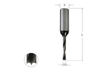 Сверло присадочное глухое монолитное правое для ЛДСП (5х57 мм, S 10x30 мм) WOODWORK 320.050.R