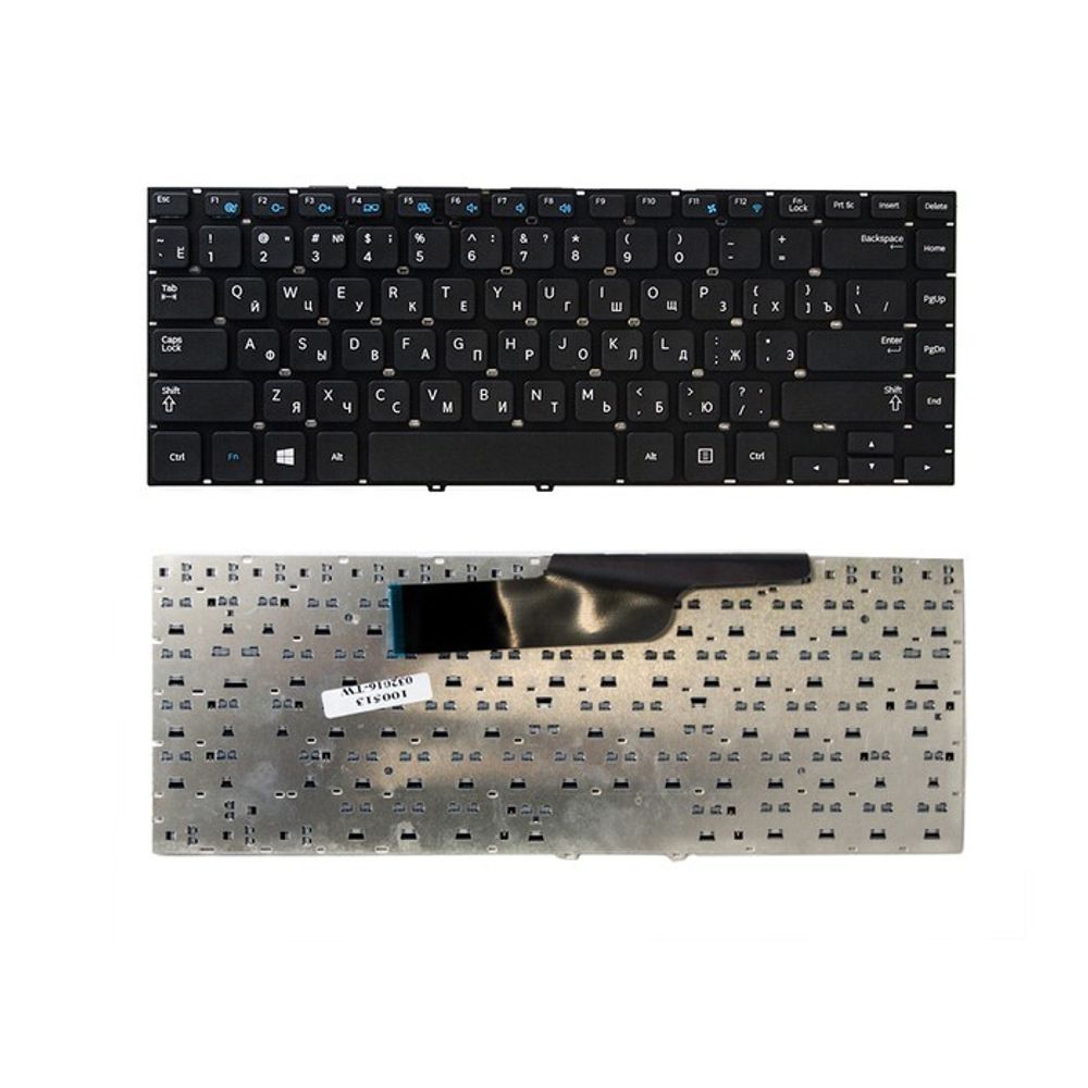 Клавиатура для ноутбука Samsung NP355U4C, NP355V4C, NP300E4A Series (Плоский Enter, Черная, без рамки)