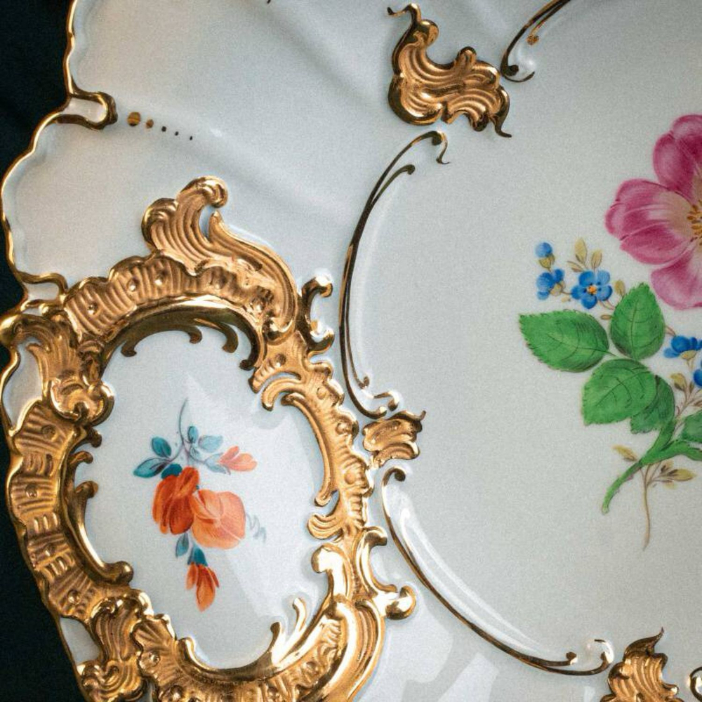 Винтаж: Парадное блюдо.Фарфоровая мануфактура Meissen