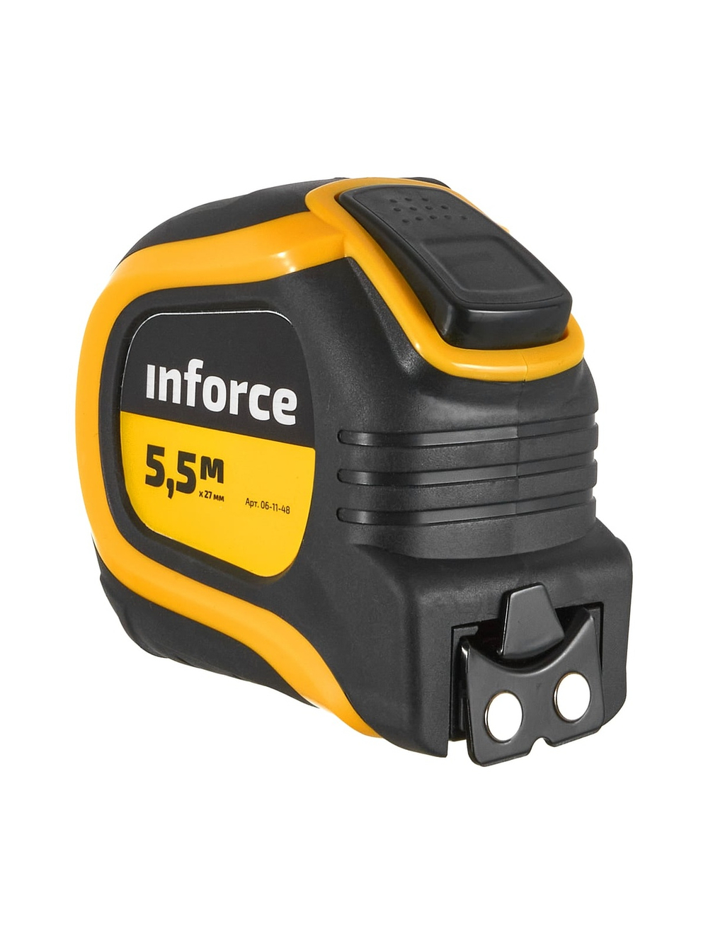 Измерительная рулетка с нейлоновым ярким покрытием и магнитным зацепом 5.5x27мм Inforce 06-11-48