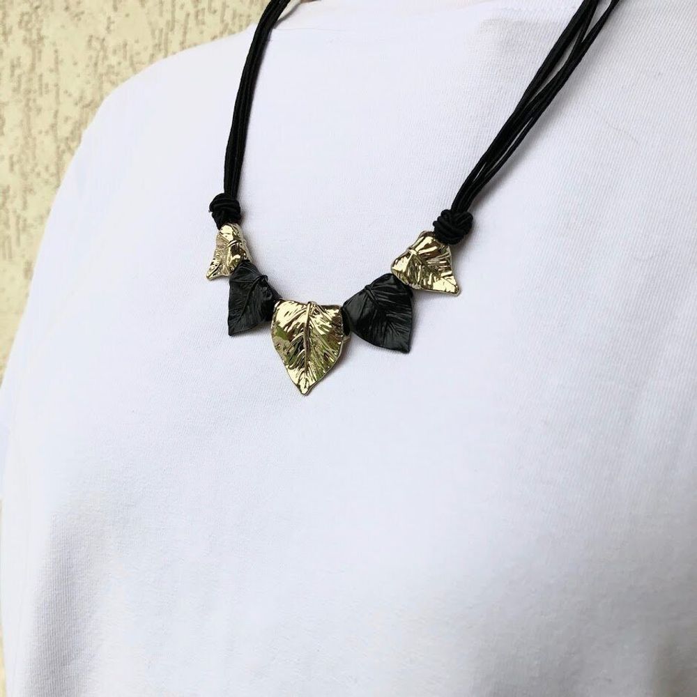 Колье &quot;Миндора&quot;, цвет чёрно-золотой 698987