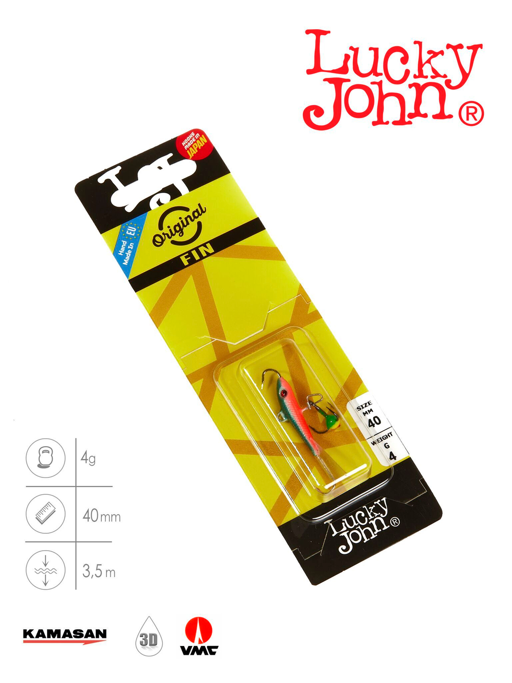 Балансир LUCKY JOHN Fin №3 (+тройник), цвет 54, арт. 71313-54