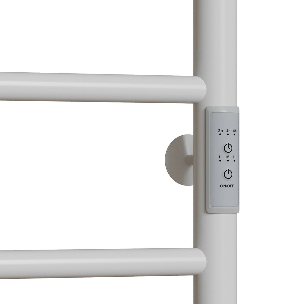 Полотенцесушитель MIXLINE VEGA  80х50 (таймер, 289 Вт, 6 перекладин) электрический БЕЛЫЙ