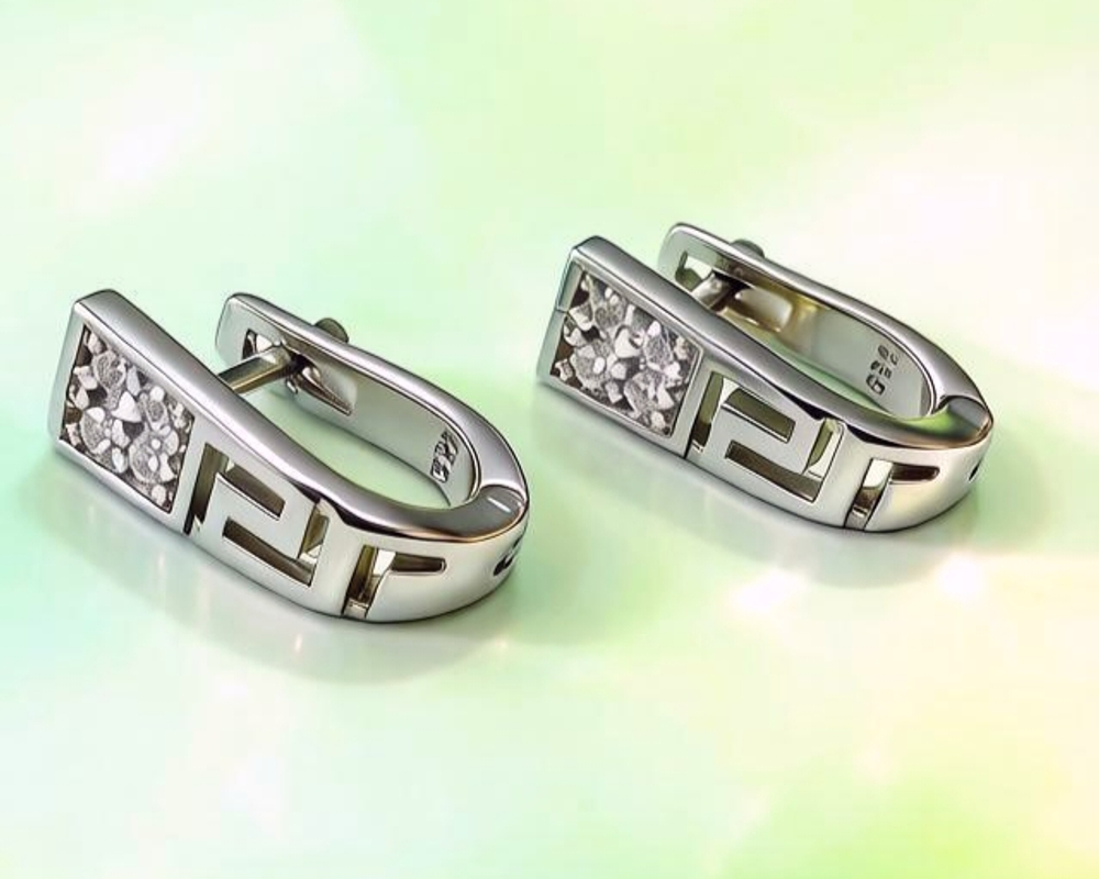Ювелирные серьги из серебра 925 пробы