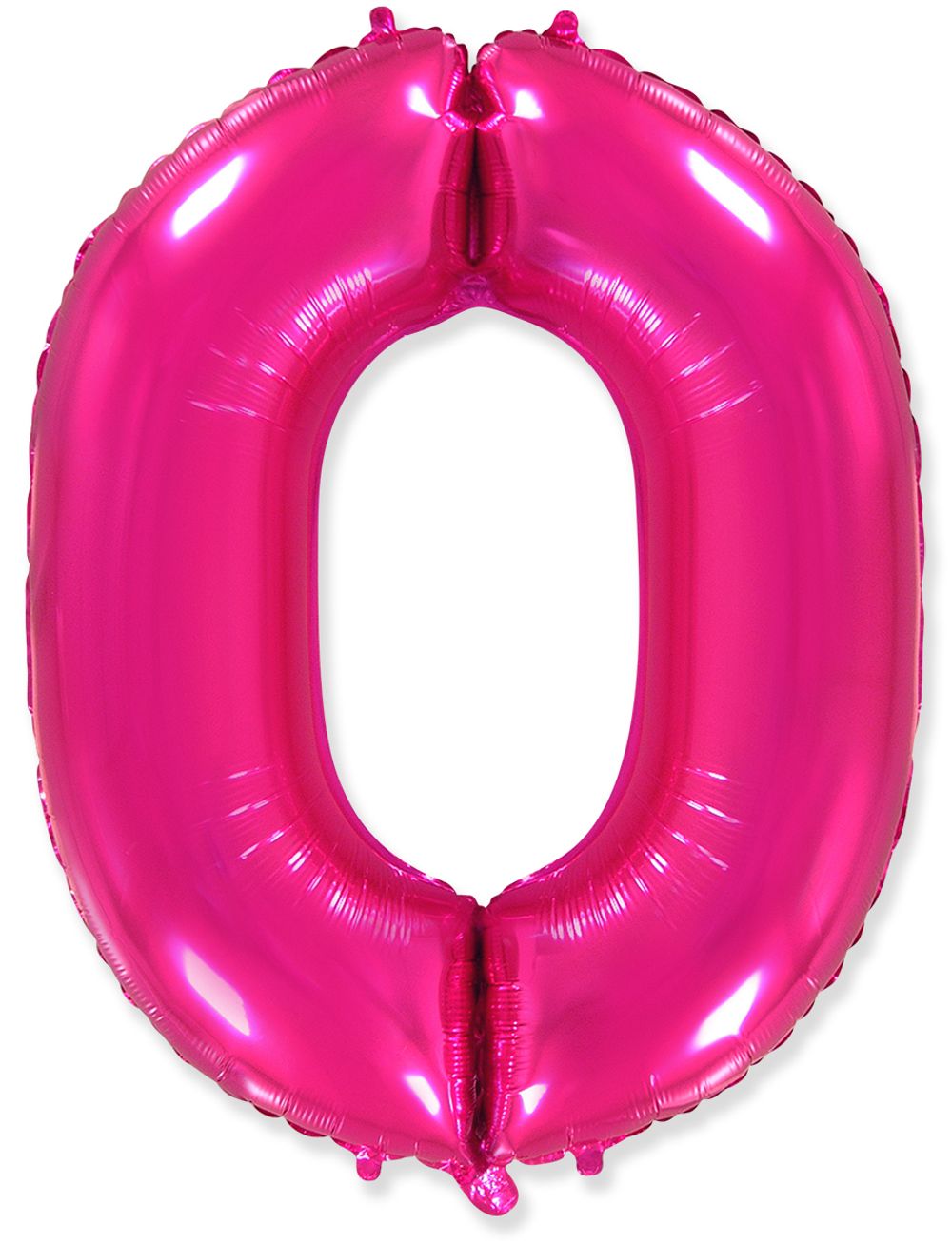 Шар (40"/102 см) Цифра, 0, Фуше, в упаковке
