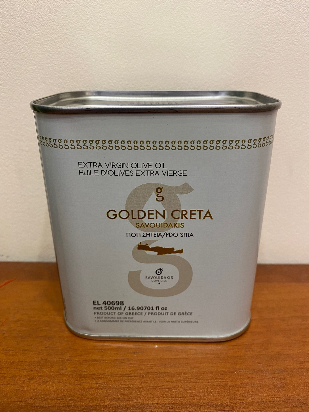 Оливковое масло EXTRA VIRGIN OLIVE OIL PDO SITIA "GOLDEN CRETA  500мл, ж/б, Греция