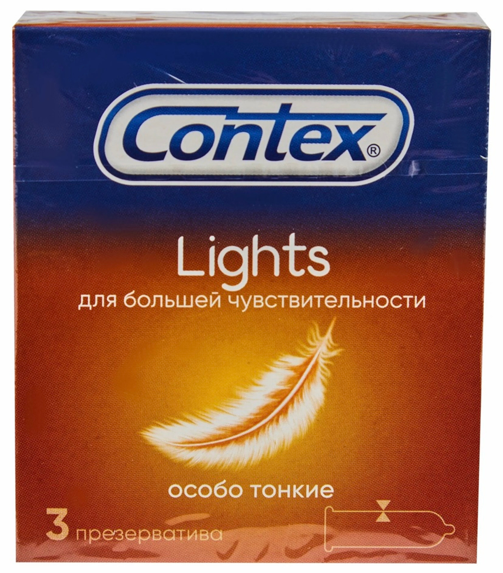 Презервативы Contex Lights, особо тонкие, 3шт
