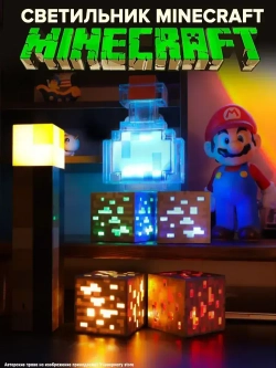 Майнкрафт/minecraft светильник пиксельный / Факел ночник, игровая модель, подарок для ребенка