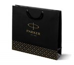 Подарочный набор: Шариковая ручка Parker Jotter Essential, Satin Black CT и Ежедневник  недатированный, серый