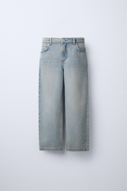ZARA ДЖИНСЫ RELAXED BAGGY, ГОЛУБОЙ