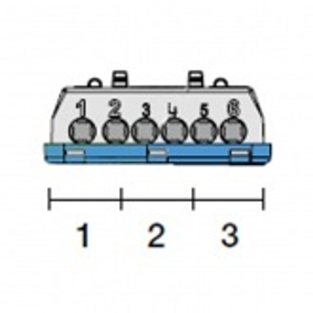 Клеммник винтовой ABB N3x16- 3х6 мм NK/S06 1SPE007715F0731