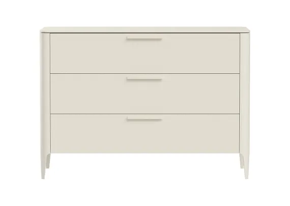 Комод Type 3 ящика ширина 120 см (молочный)