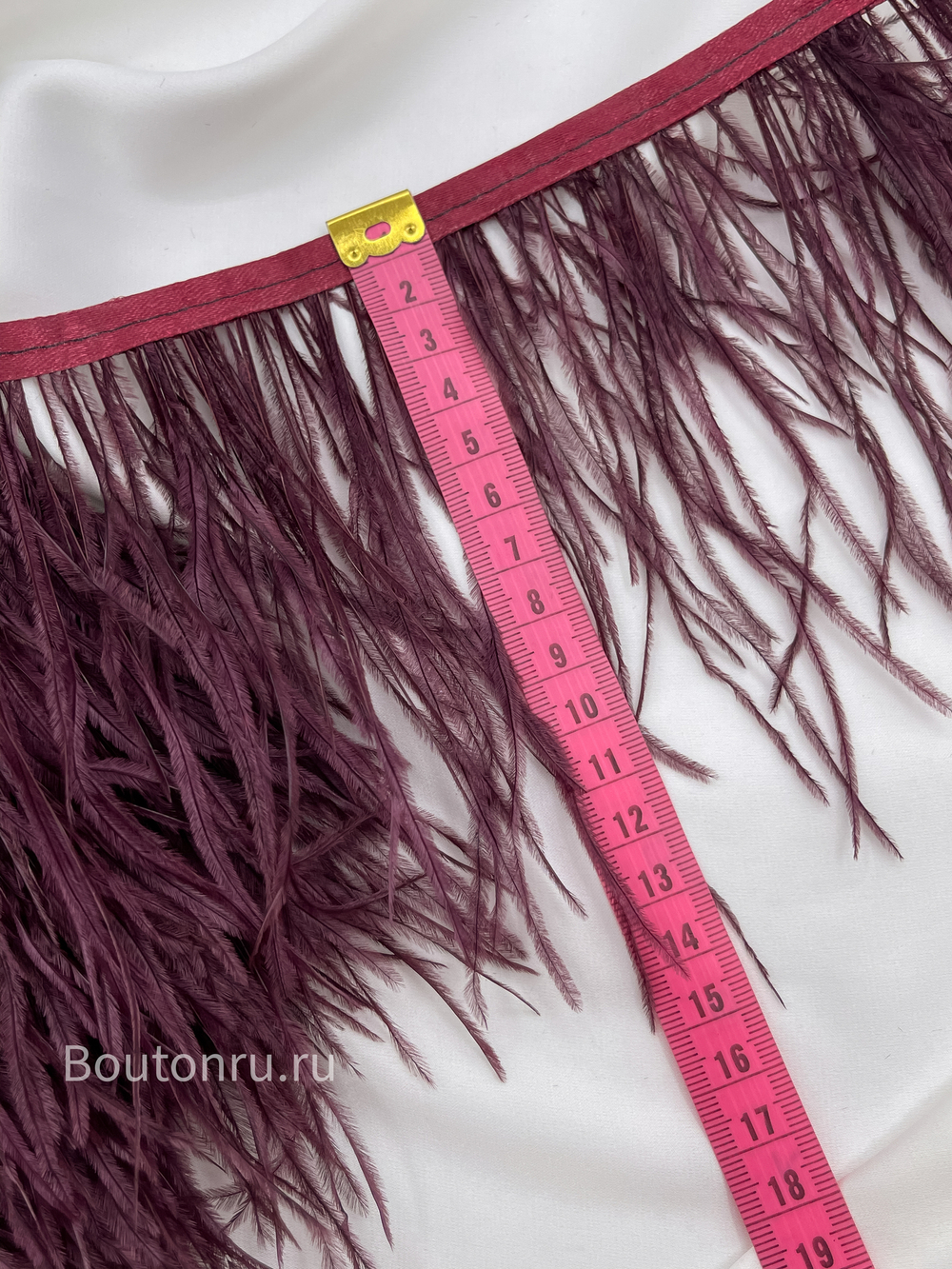 Перо цвета сливовой пастилы