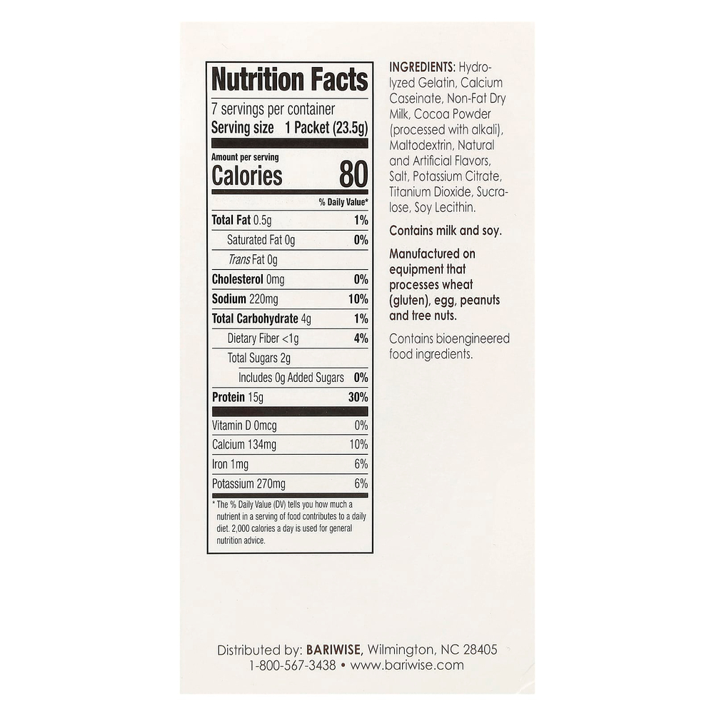 BariWise, протеиновый горячий шоколад, со вкусом мяты, 7 пакетиков по 23,5 г (0,83 унции)