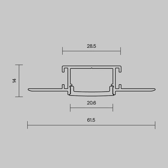 Алюминиевый профиль встраиваемый с вертикальным изгибом ALM-6214TB-S-2M Led Strip 636005