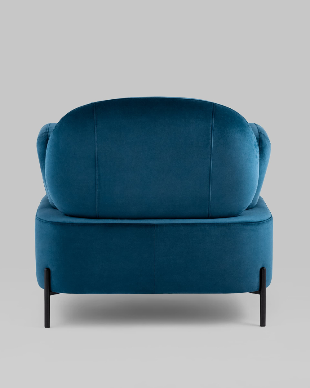 Кресло Кэнди с подлокотниками велюр синий