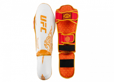 UFC Premium True Thai Защита голени, цвет красный/белый, размер XL