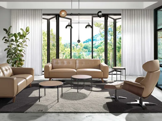 Журнальный столик Angel Cerda 2111 из ротанга и стали