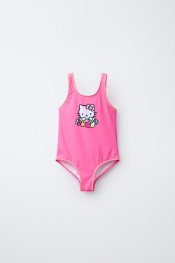ZARA КУПАЛЬНИК С ФРУКТАМИ HELLO KITTY © SANRIO, ЦВЕТ ФУКСИИ