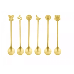 Sambonet - Набор из 6 ложек Party Fashion Gold / артикул   52649G42  / GTIN 8014808125676