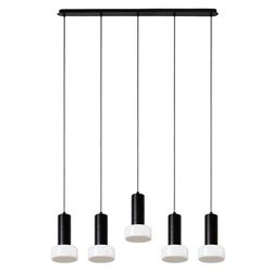 Светильник подвесной каскадный Fungus, 106х14 см, белый/черный