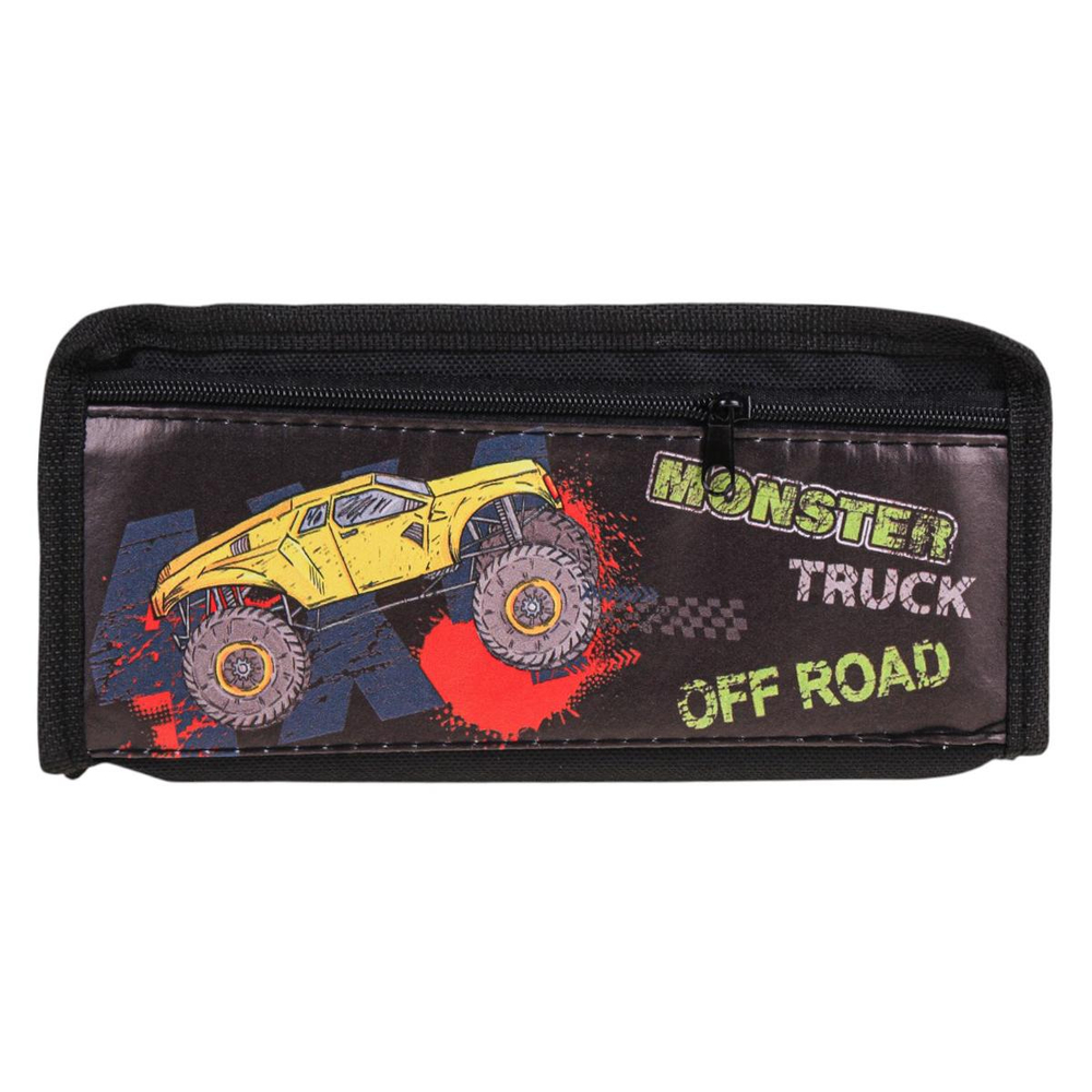 Пенал мягкий 2 отделения "Джип" голубой