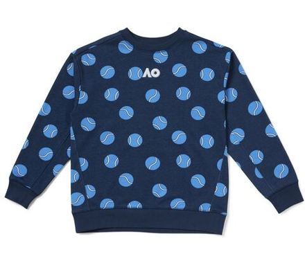 Детская теннисная толстовка Australian Open AO Crew - dress blue