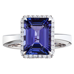 Кольцо с Танзанитом и Бриллиантами, R0070-9/1