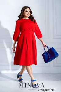 Платье 3174B-красный Minova