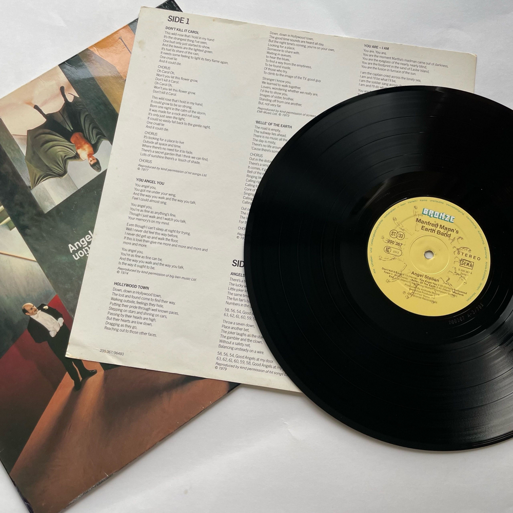 Винтажная виниловая пластинка LP Manfred Mann's Earth Band Angel Station (Германия 1979)