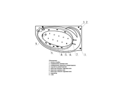 Акриловая ванна Aquatek (Акватек) Бетта 160x97 L, с каркасом и сливом-переливом