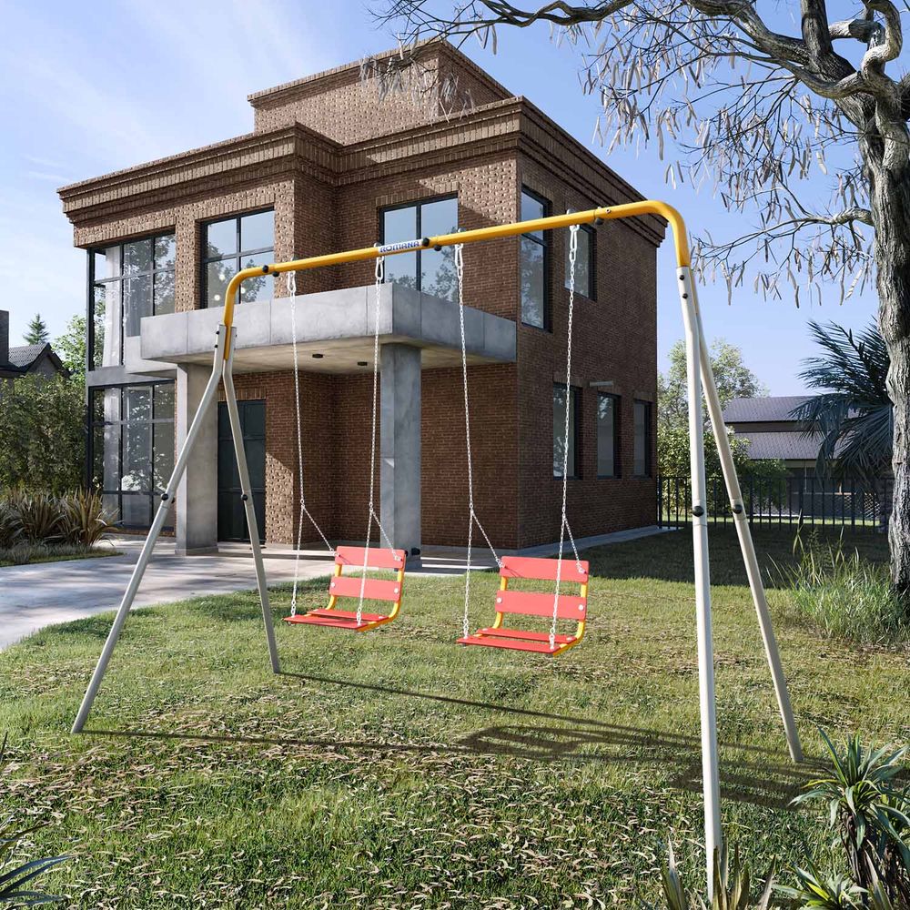 ROMANA Каркас для качелей (желтый/серый) (Качели гнездо 100см)