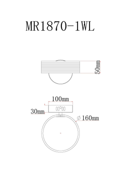 Настенный светильник светодиодный MyFar Vinsent MR1870-1WL