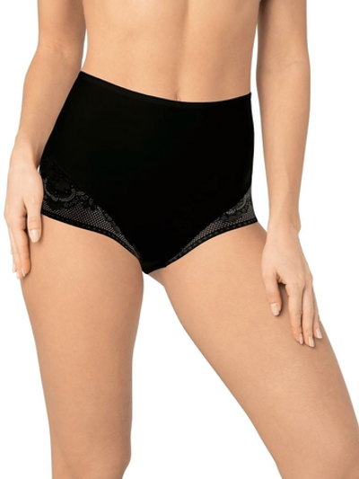 Высокие трусики из деликатного эластичного полотна (Размер: XXL) (Цвет: черный)