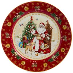 ТАРЕЛКА ОБЕДЕННАЯ LEFARD "ДЕД МОРОЗ" 27 СМ КРАСНАЯ (КОР=18ШТ.)