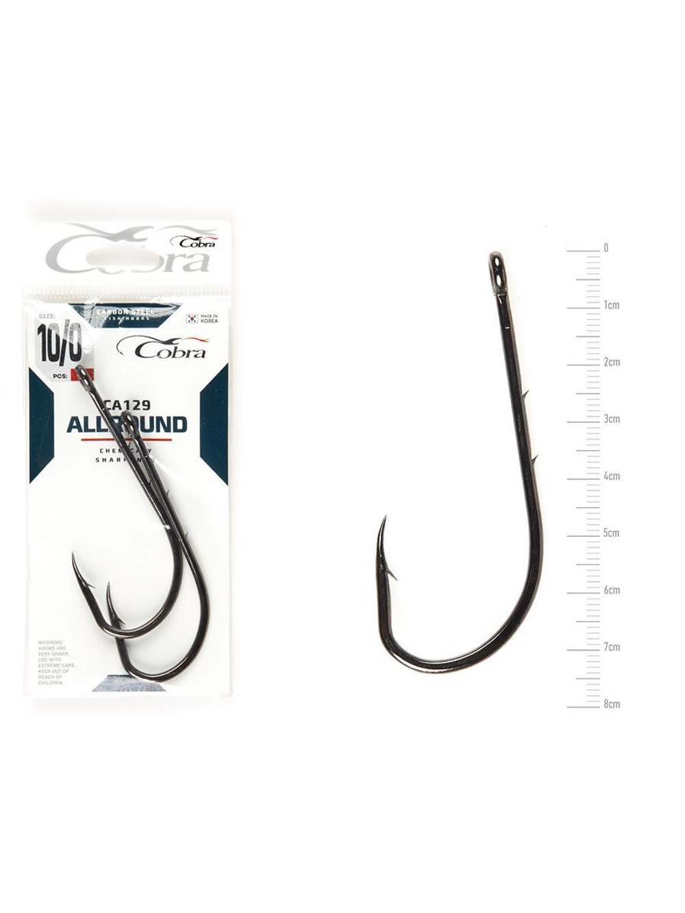 Крючки Cobra Allround BAITHOLDER серии CA129 размер K008/0 (10упк.по 3шт.)