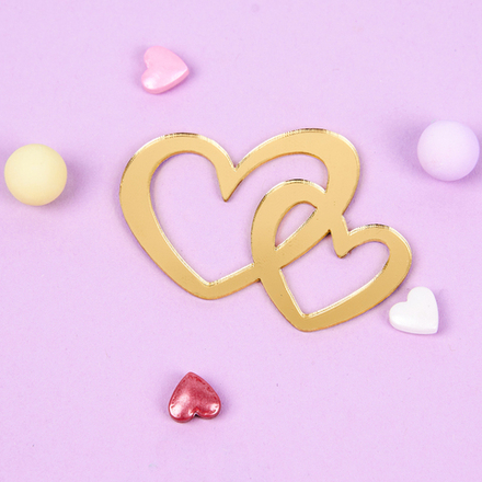 Украшение фигурное «Сердце двойное», 10 шт