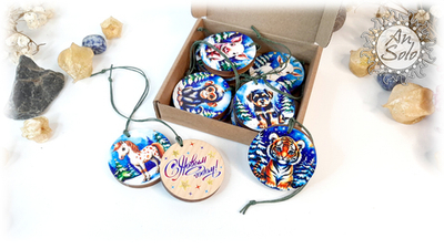 Набор ёлочных игрушек "Зодиакальный", 12шт