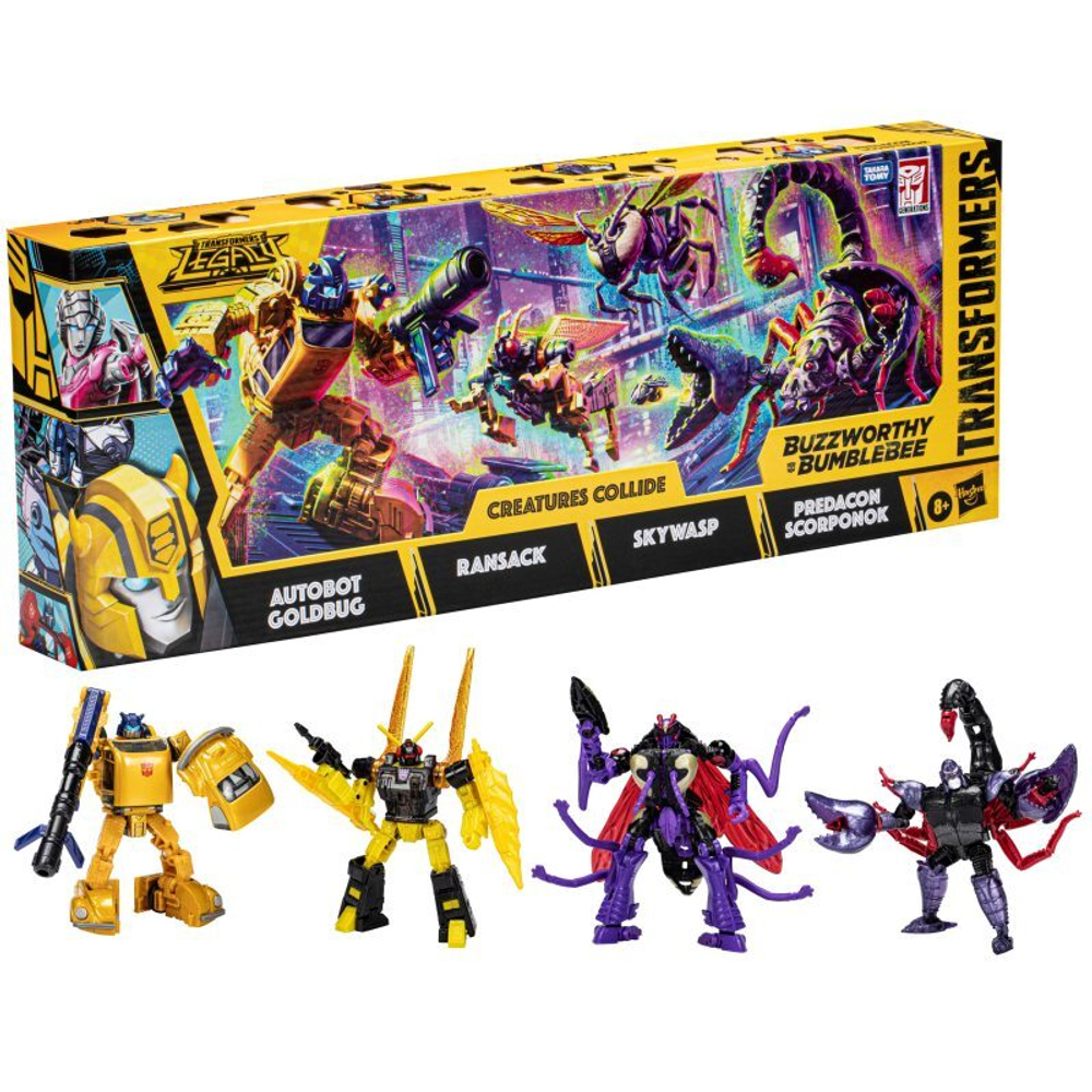 Hasbro Transformers Legacy - Набор фигурок Buzzworthy Bumblebee Creatures Collide F3933